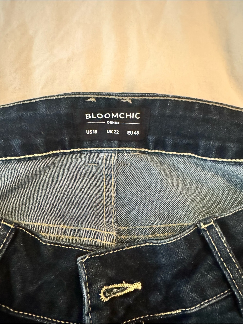 BloomChic Women's Straight Leg Jeans - Dark Blue